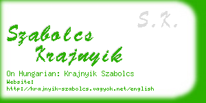 szabolcs krajnyik business card